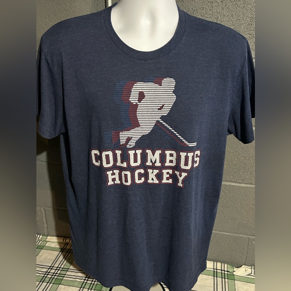 Homage Brand Columbus Hockey CBJ Jackets NHL Shirt Size L